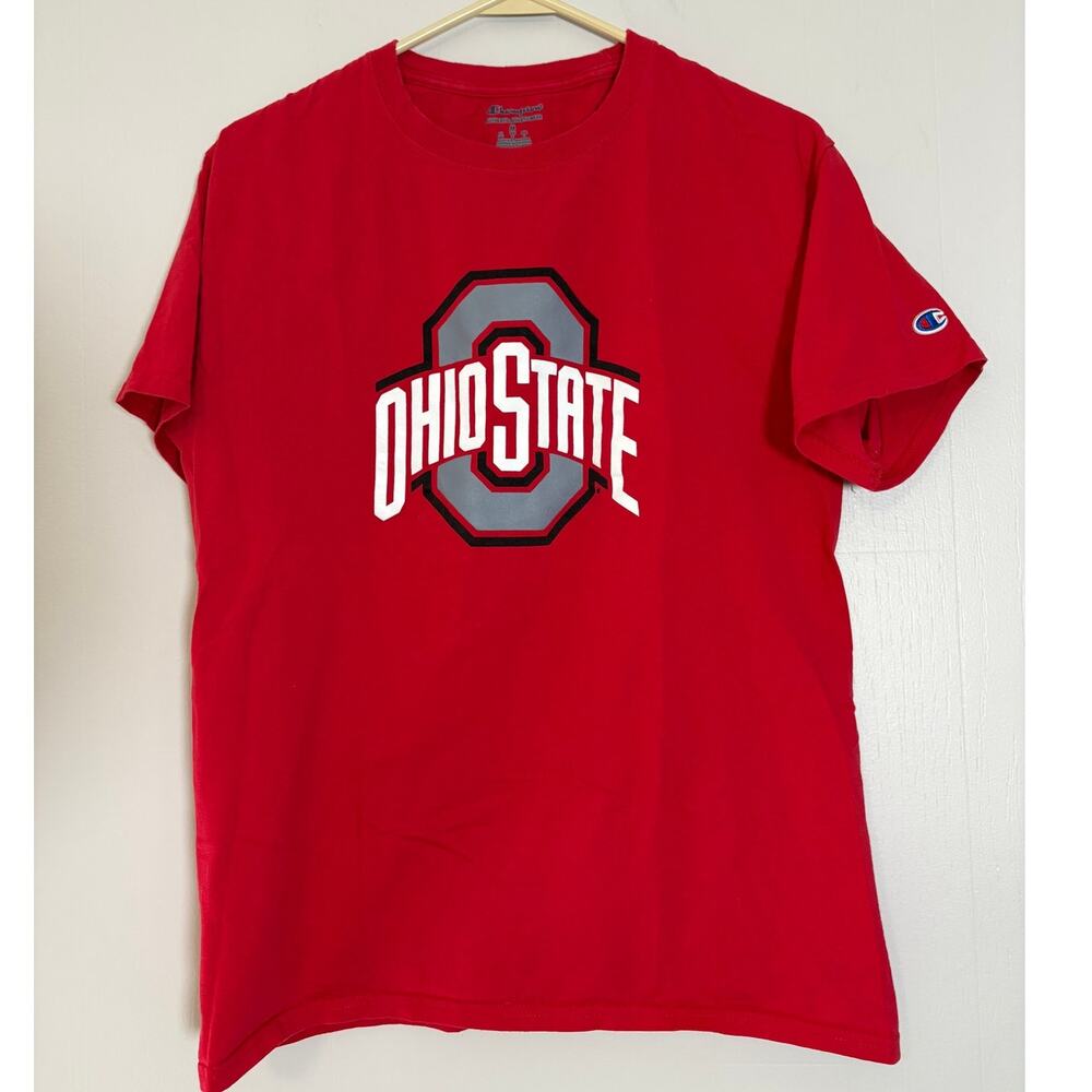 Champion The Ohio State Buckeyes Red Short Sleeve Medium Crewneck T Shirt EUC